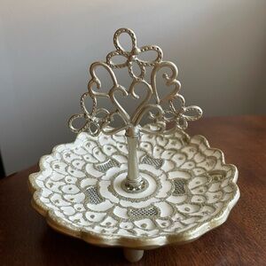 Silver Jewelry Holder with Intricate Design